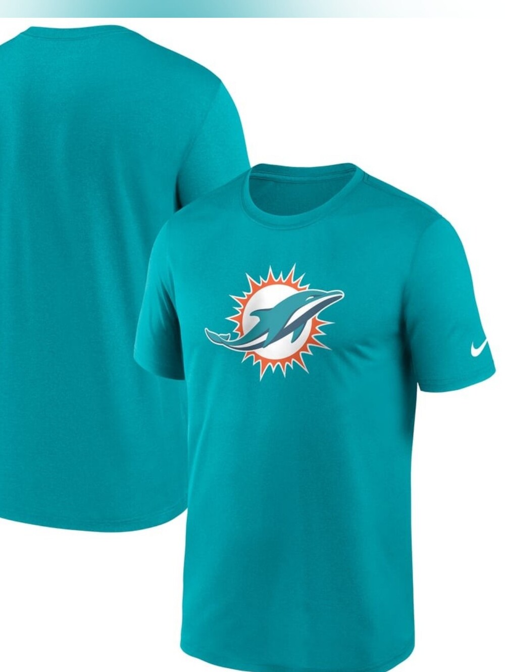 Nike Teal Short-Sleeve Dolphins Logo T-Shirt
